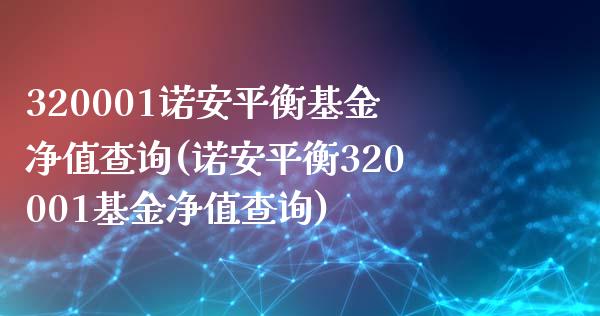 320001诺安平衡基金净值查询(诺安平衡320001基金净值查询)_https://www.hbaoqiang.com_期货故事_第1张