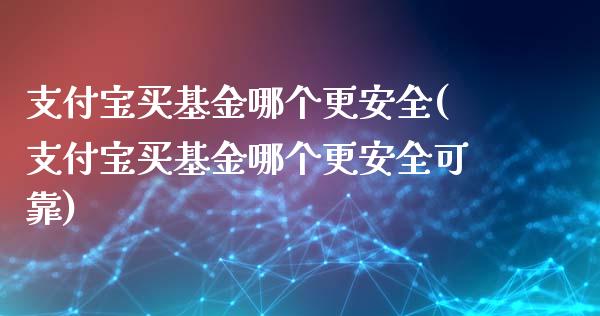 支付宝买基金哪个更安全(支付宝买基金哪个更安全可靠)_https://www.hbaoqiang.com_期货手续费_第1张