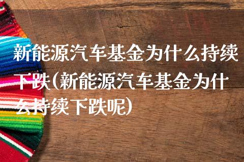 新能源汽车基金为什么持续下跌(新能源汽车基金为什么持续下跌呢)_https://www.hbaoqiang.com_实战心得_第1张