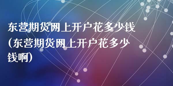 东营期货网上开户花多少钱(东营期货网上开户花多少钱啊)_https://www.hbaoqiang.com_交易心态_第1张