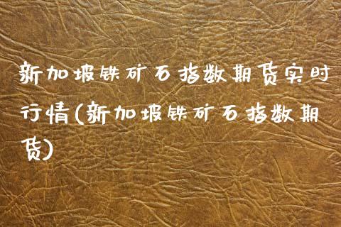 新加坡铁矿石指数期货实时行情(新加坡铁矿石指数期货)_https://www.hbaoqiang.com_期货开户_第1张