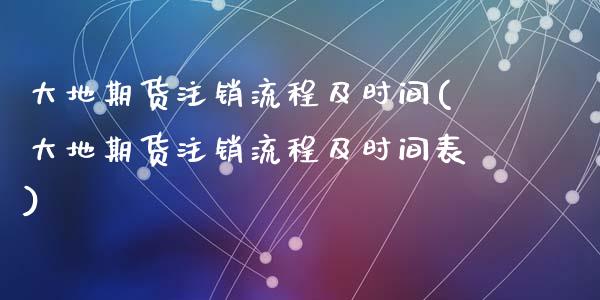 大地期货注销流程及时间(大地期货注销流程及时间表)_https://www.hbaoqiang.com_国际期货_第1张
