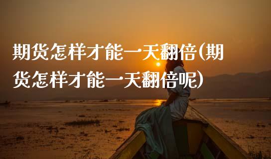 期货怎样才能一天翻倍(期货怎样才能一天翻倍呢)_https://www.hbaoqiang.com_基金投资_第1张