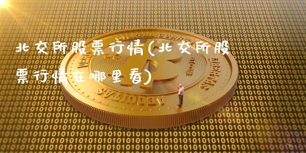 北交所股票行情(北交所股票行情在哪里看)_https://www.hbaoqiang.com_黄金期货_第1张
