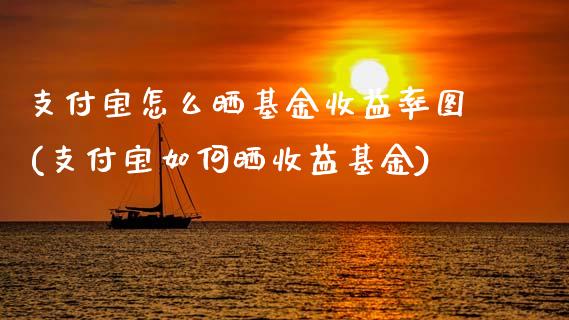 支付宝怎么晒基金收益率图(支付宝如何晒收益基金)_https://www.hbaoqiang.com_期货直播_第1张