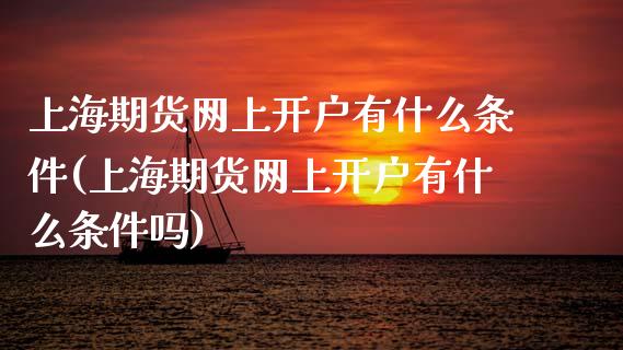 上海期货网上开户有什么条件(上海期货网上开户有什么条件吗)_https://www.hbaoqiang.com_道指期货_第1张