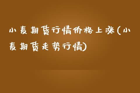小麦期货行情价格上涨(小麦期货走势行情)_https://www.hbaoqiang.com_实战心得_第1张