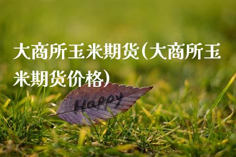 大商所玉米期货(大商所玉米期货价格)_https://www.hbaoqiang.com_股指期货_第1张