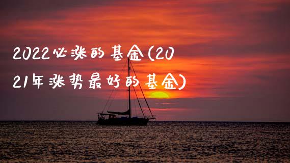2022必涨的基金(2021年涨势最好的基金)_https://www.hbaoqiang.com_期货手续费_第1张