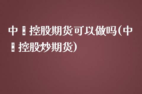 中鑫控股期货可以做吗(中鑫控股炒期货)_https://www.hbaoqiang.com_股票推荐_第1张