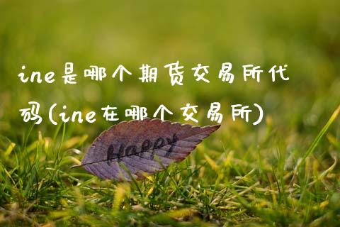 ine是哪个期货交易所代码(ine在哪个交易所)_https://www.hbaoqiang.com_期货故事_第1张