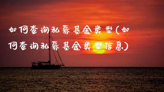 如何查询私募基金类型(如何查询私募基金类型信息)_https://www.hbaoqiang.com_期货手续费_第1张