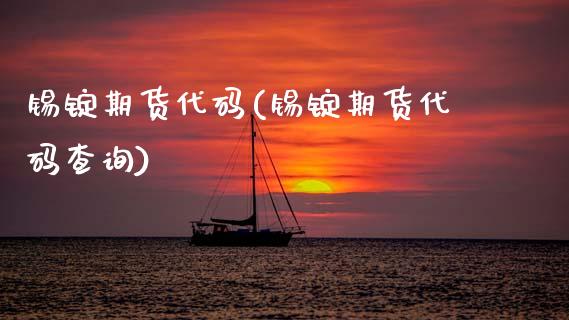 锡锭期货代码(锡锭期货代码查询)_https://www.hbaoqiang.com_黄金期货_第1张