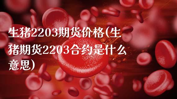 生猪2203期货价格(生猪期货2203合约是什么意思)_https://www.hbaoqiang.com_国际期货_第1张