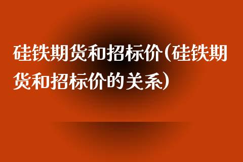 硅铁期货和招标价(硅铁期货和招标价的关系)_https://www.hbaoqiang.com_恒指期货_第1张