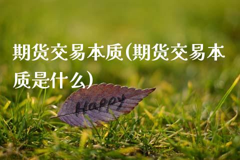 期货交易本质(期货交易本质是什么)_https://www.hbaoqiang.com_股指期货_第1张