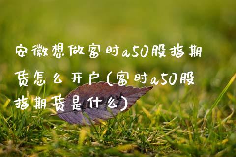 安徽想做富时a50股指期货怎么开户(富时a50股指期货是什么)_https://www.hbaoqiang.com_期货手续费_第1张