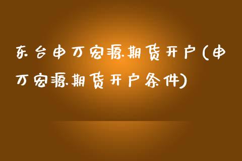 东台申万宏源期货开户(申万宏源期货开户条件)_https://www.hbaoqiang.com_理财百科_第1张