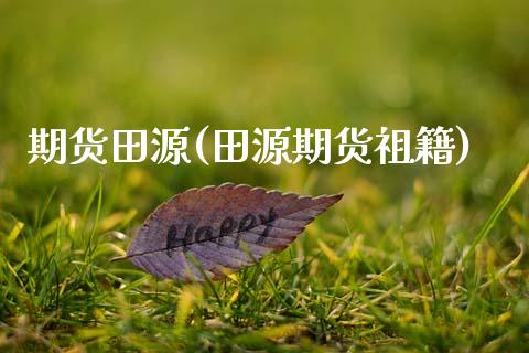 期货田源(田源期货祖籍)_https://www.hbaoqiang.com_纳指期货_第1张
