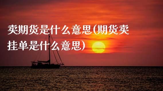 卖期货是什么意思(期货卖挂单是什么意思)_https://www.hbaoqiang.com_原油期货_第1张