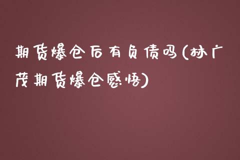 期货爆仓后有负债吗(林广茂期货爆仓感悟)_https://www.hbaoqiang.com_交易心态_第1张