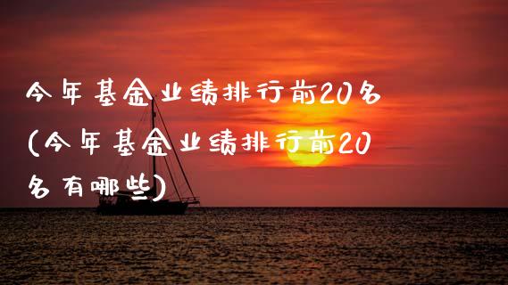 今年基金业绩排行前20名(今年基金业绩排行前20名有哪些)_https://www.hbaoqiang.com_交易心态_第1张