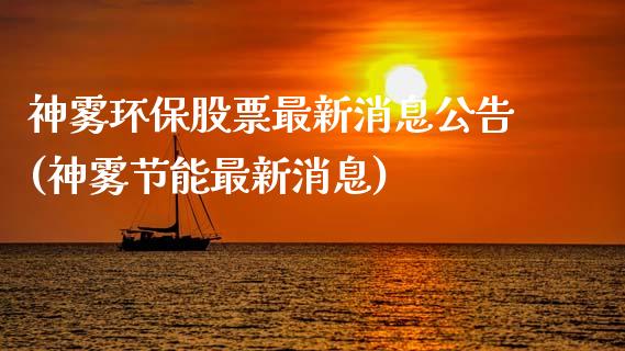 神雾环保股票最新消息公告(神雾节能最新消息)_https://www.hbaoqiang.com_期货平台_第1张