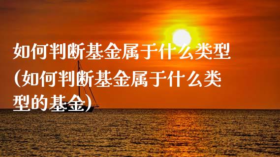 如何判断基金属于什么类型(如何判断基金属于什么类型的基金)_https://www.hbaoqiang.com_股票推荐_第1张