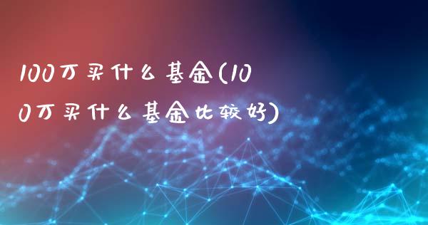 100万买什么基金(100万买什么基金比较好)_https://www.hbaoqiang.com_基金投资_第1张