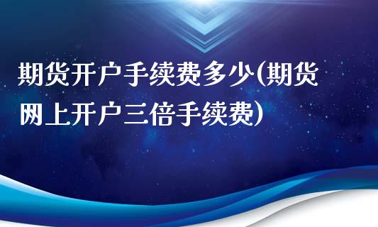 期货开户手续费多少(期货网上开户三倍手续费)_https://www.hbaoqiang.com_理财百科_第1张