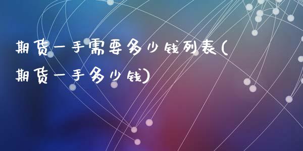 期货一手需要多少钱列表(期货一手多少钱)_https://www.hbaoqiang.com_道指期货_第1张
