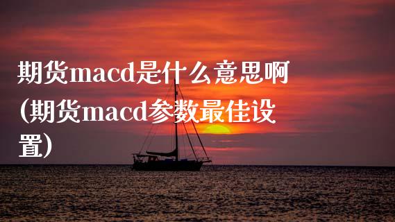 期货macd是什么意思啊(期货macd参数最佳设置)_https://www.hbaoqiang.com_期货手续费_第1张