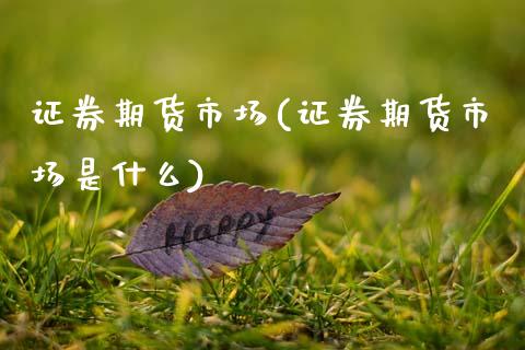 证券期货市场(证券期货市场是什么)_https://www.hbaoqiang.com_原油期货_第1张