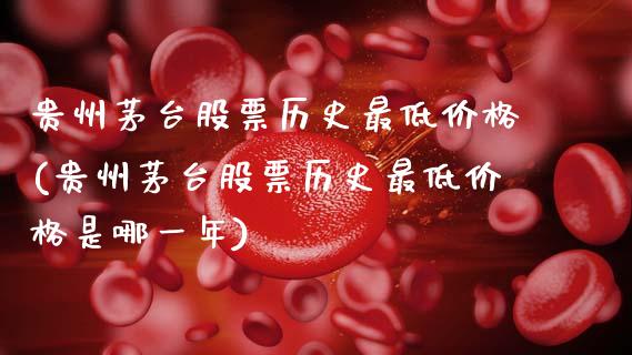 贵州茅台股票历史最低价格(贵州茅台股票历史最低价格是哪一年)_https://www.hbaoqiang.com_道指期货_第1张