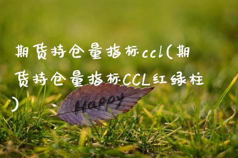 期货持仓量指标ccl(期货持仓量指标CCL红绿柱)_https://www.hbaoqiang.com_原油期货_第1张