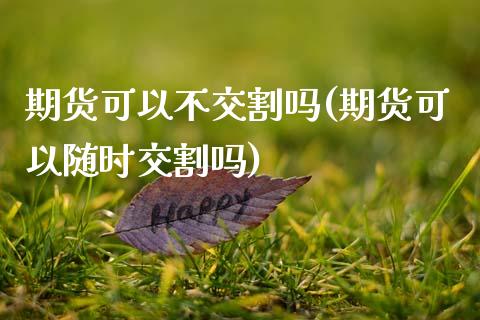期货可以不交割吗(期货可以随时交割吗)_https://www.hbaoqiang.com_股指期货_第1张