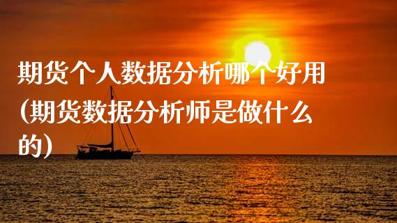 期货个人数据分析哪个好用(期货数据分析师是做什么的)_https://www.hbaoqiang.com_期货软件_第1张