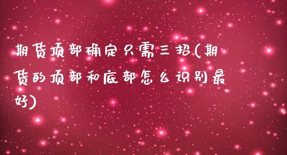 期货顶部确定只需三招(期货的顶部和底部怎么识别最好)_https://www.hbaoqiang.com_期货行情_第1张