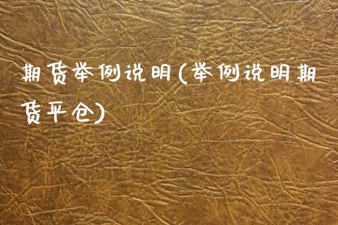 期货举例说明(举例说明期货平仓)_https://www.hbaoqiang.com_道指期货_第1张