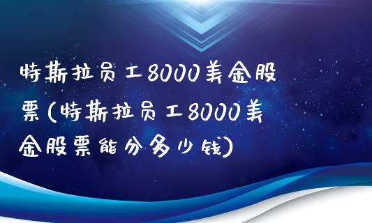 特斯拉工8000美金股票(特斯拉工8000美金股票能分多少钱)_https://www.hbaoqiang.com_国际期货_第1张