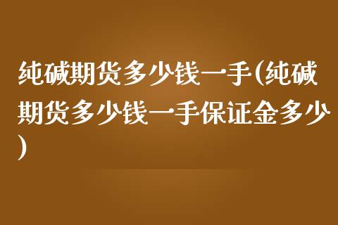纯碱期货多少钱一手(纯碱期货多少钱一手保证金多少)_https://www.hbaoqiang.com_纳指期货_第1张